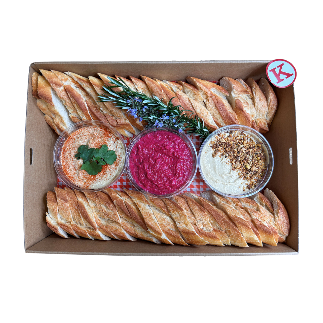Baguette & House Made Dips Grazing Box - Medium