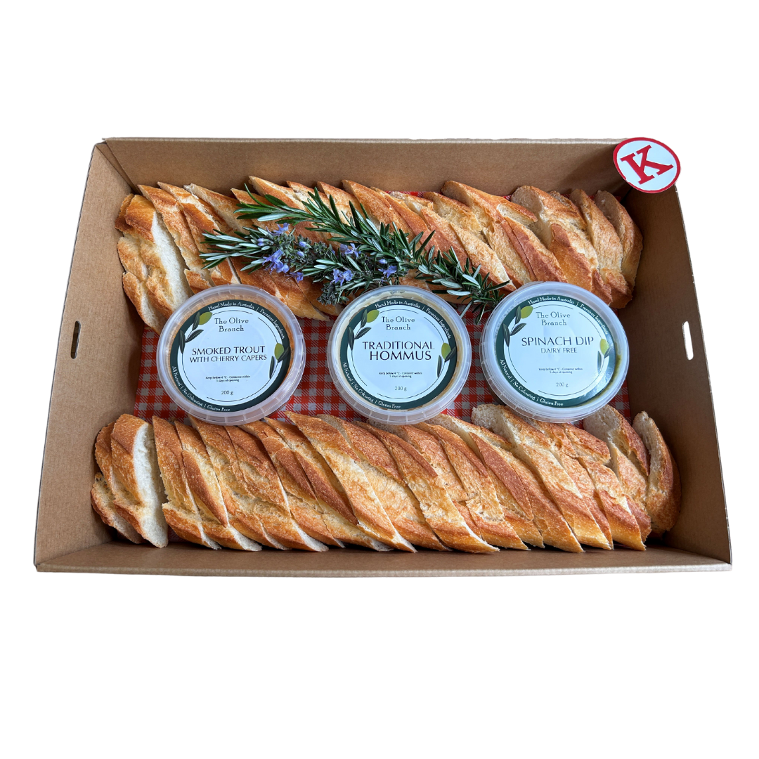 Baguette & The Olive Branch Dip Grazing Box