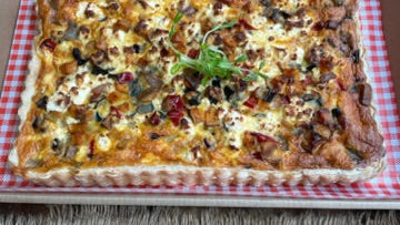 Roast Vegetable with Fetta Knights Family Quiche
