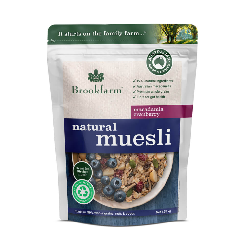 Brookfarm Cranberry Macadamia Natural Muesli 1.25kg