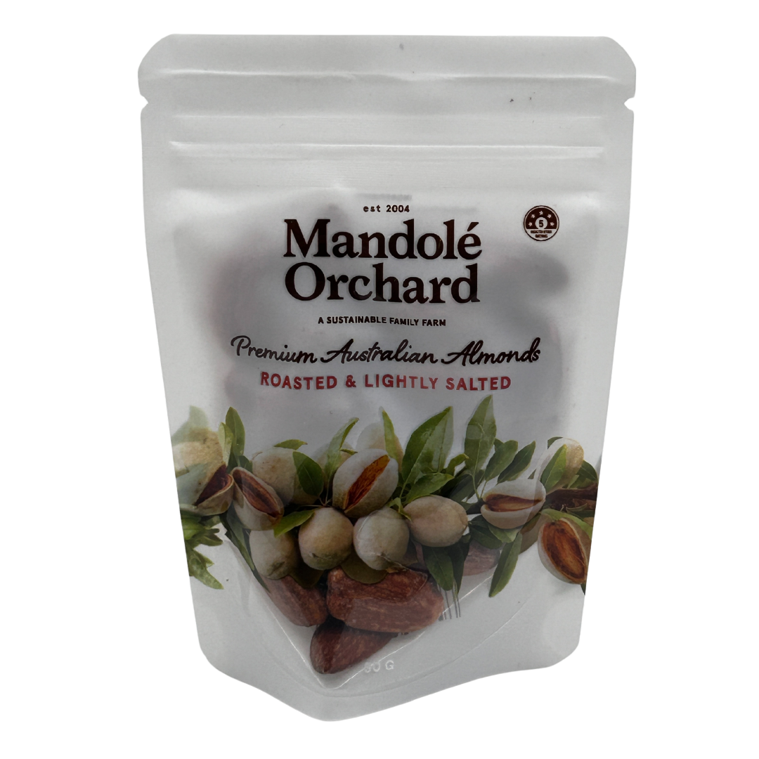 Mandole Orchard Almonds Roasted & Lightly Salted 50g