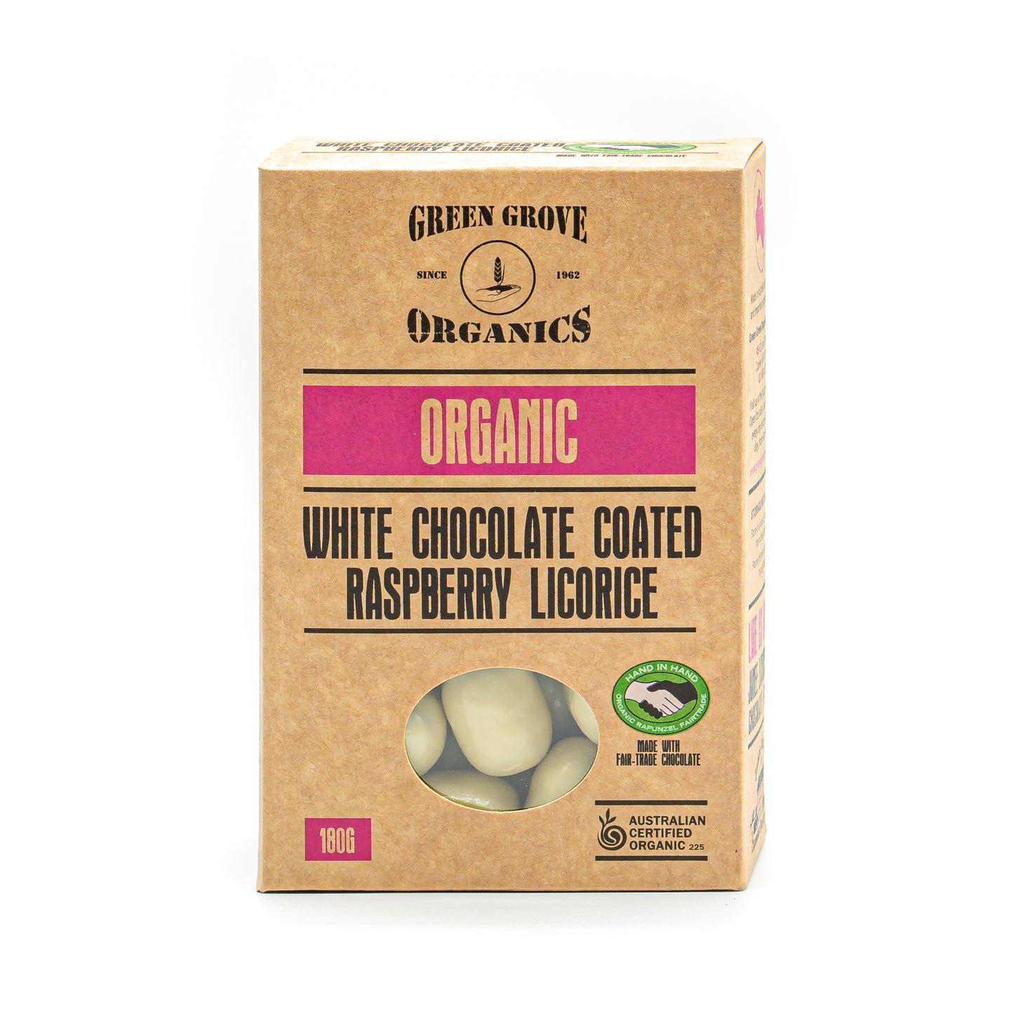 White Chocolate Coated Raspberry Licorice 180g