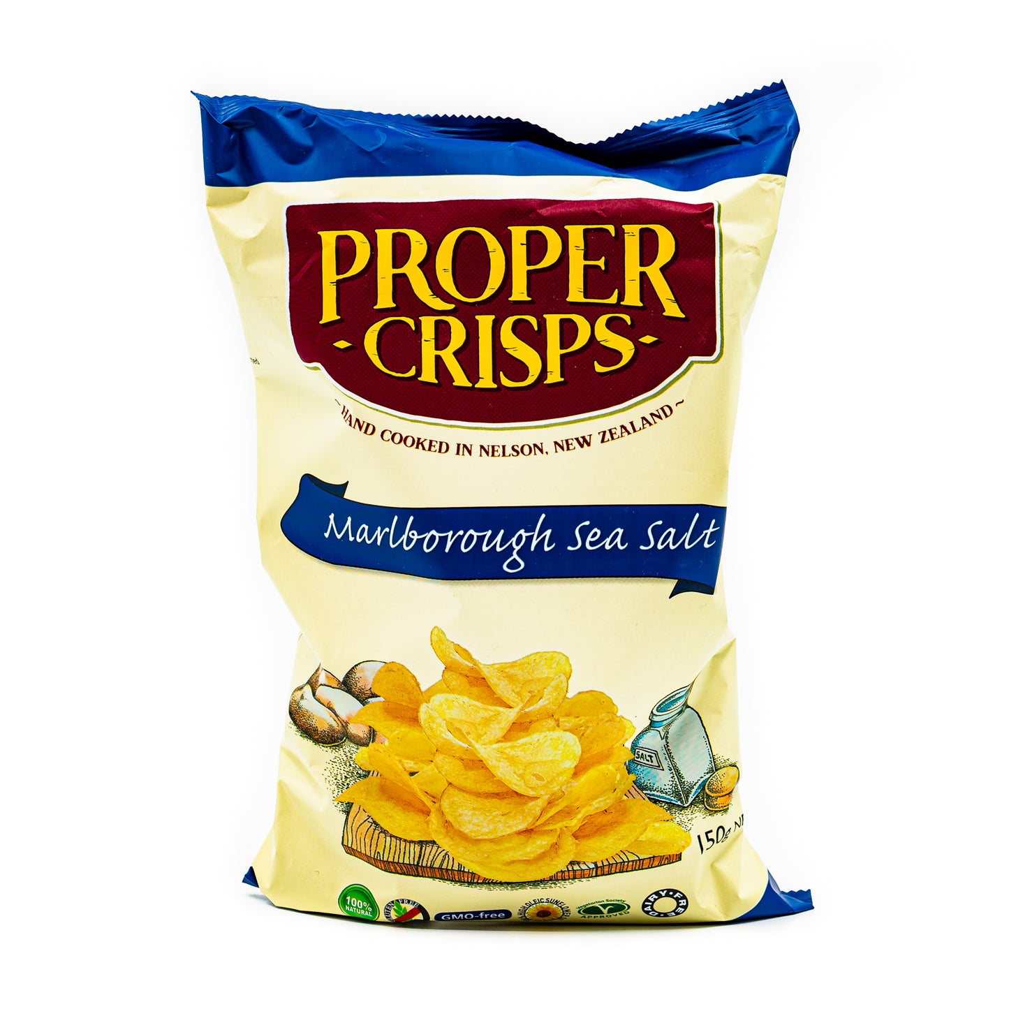 Proper Crisps Sea Salt (V, DF) 150g
