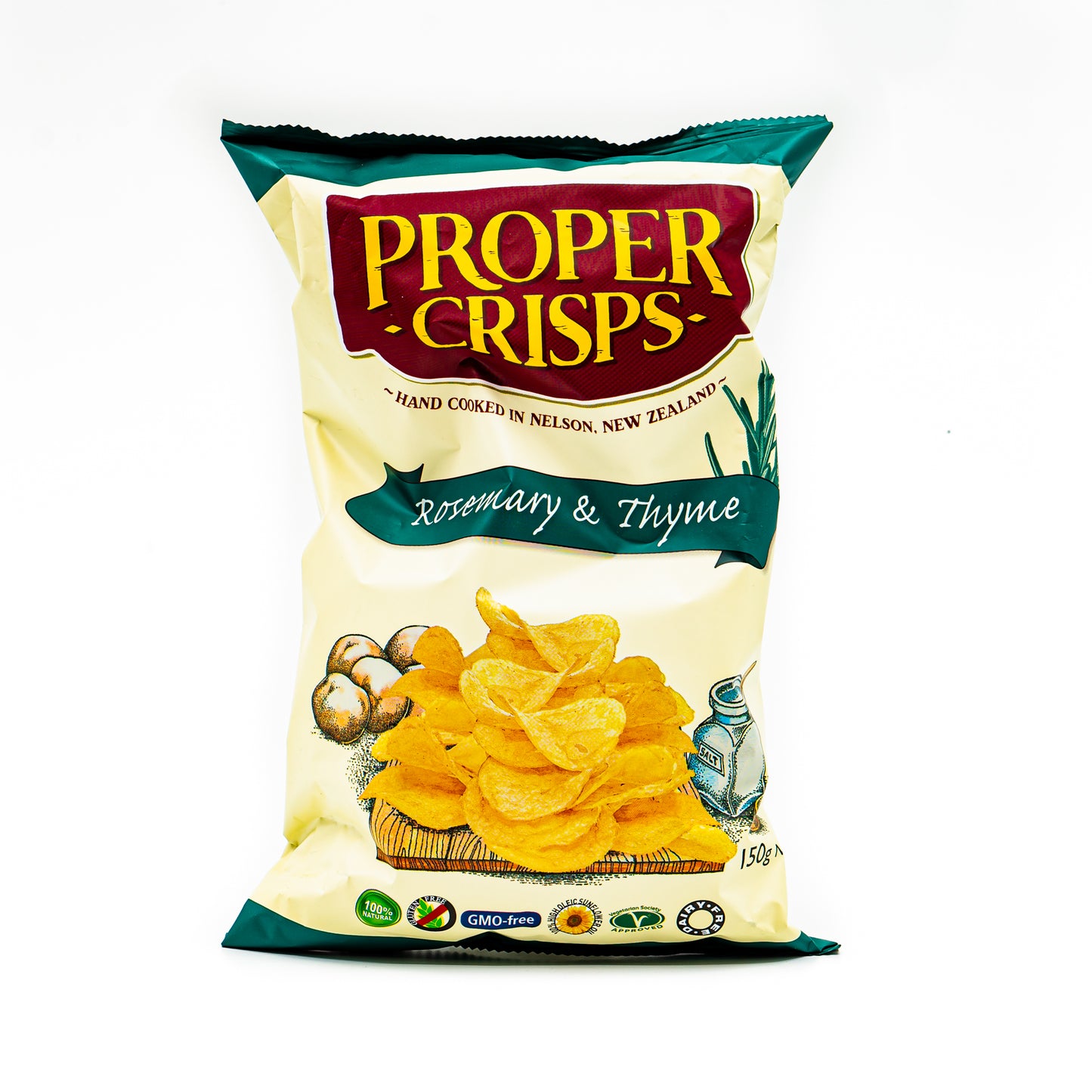 Proper Crisps Rosemary & Thyme (V, DF) 150g