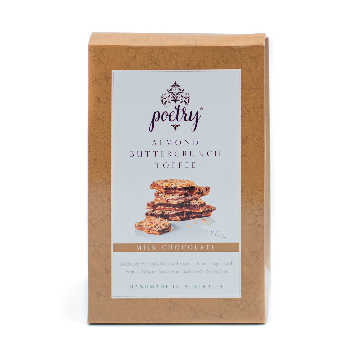 Poetry Almond Buttercrunch Toffee Milk Choc 150g