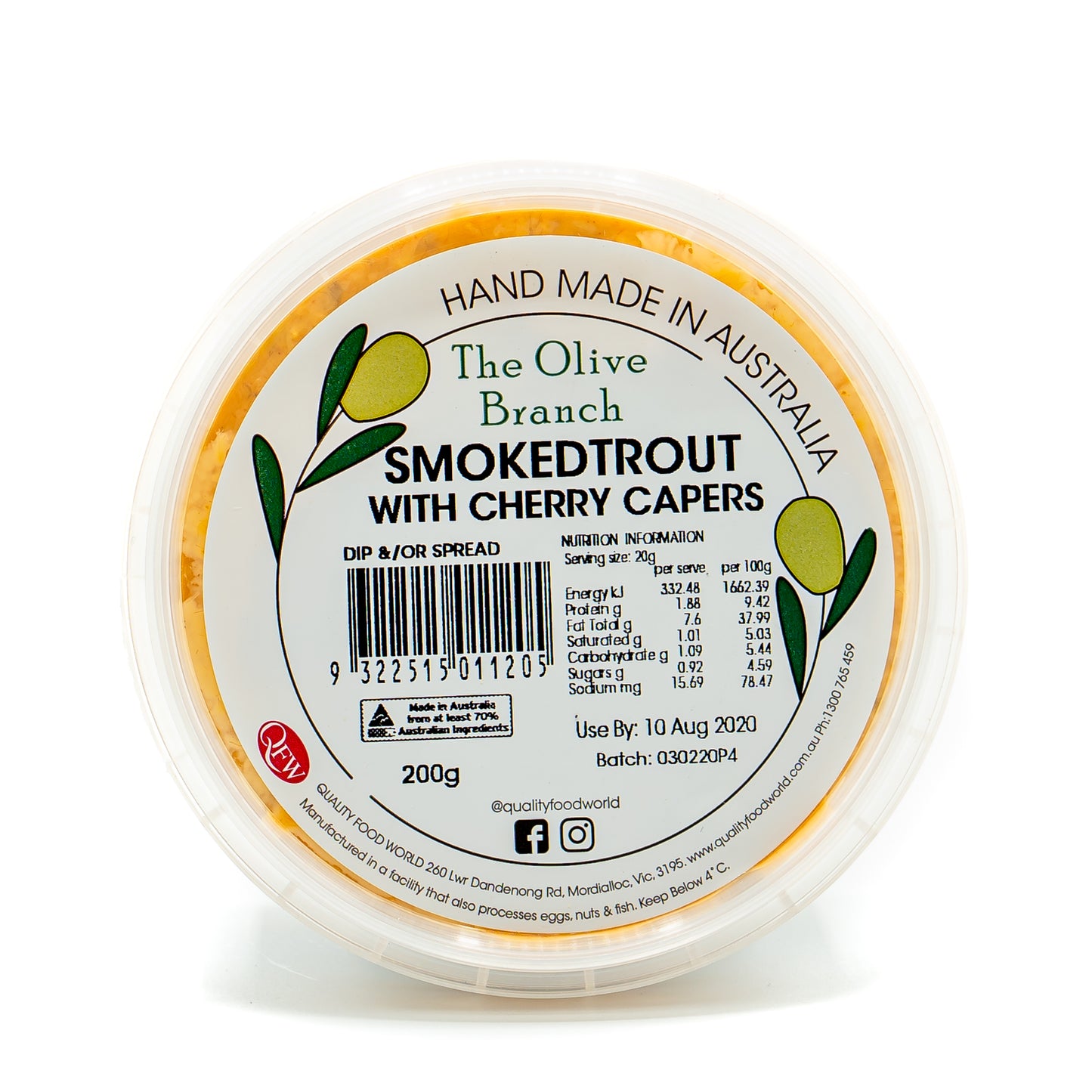 The OB Smoked Trout with Cherry Capers 200g