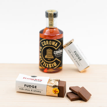 Knights Riverina X Corowa Whisky Fudge: Milk Choc & Whisky