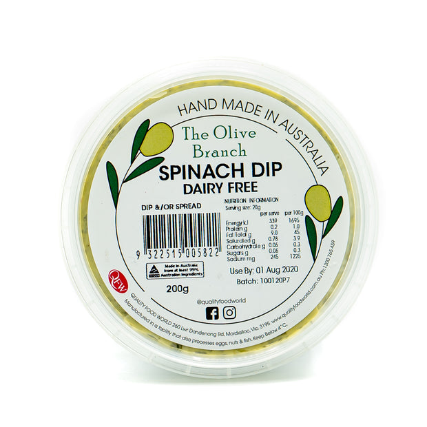 The OB Dairy Free Spinach Dip 200g