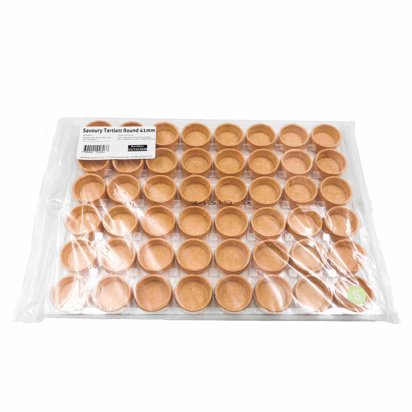 Savoury Round Tart Shells 41mm (48 pack)