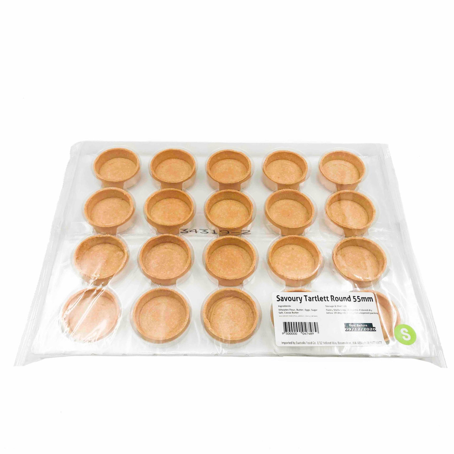 Savoury Round Tart Shells 55mm (20 pack)