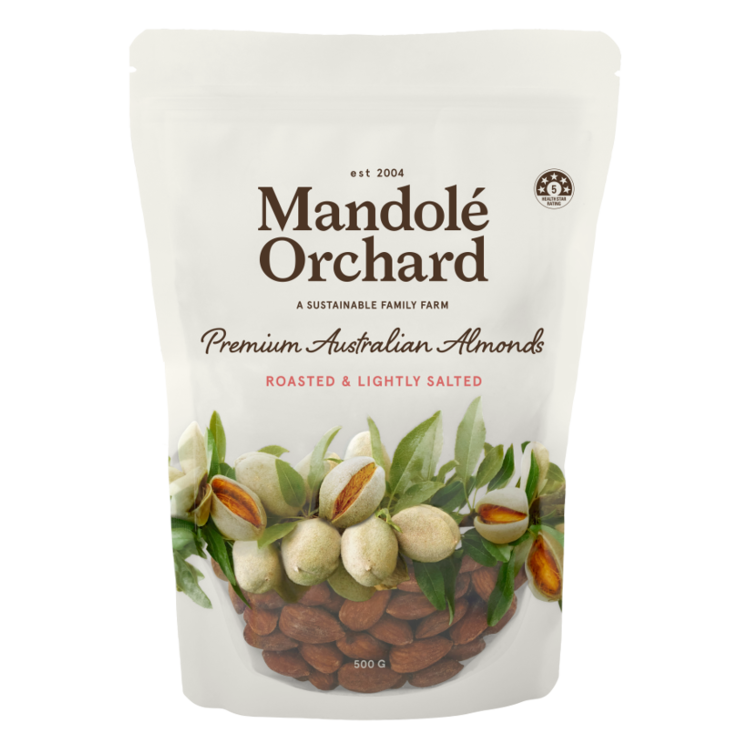 Mandole Orchard Almonds Roasted Lightly Salted 500g