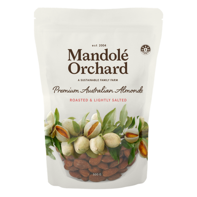 Mandole Orchard Almonds Roasted Lightly Salted 500g