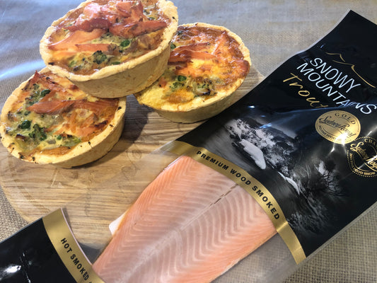 Recipe: Snowy Mountain Smoked Trout Quiches
