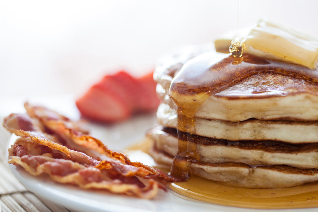 Recipe: Buttermilk Pancakes with Mangoplah Streaky Bacon & Pepe Saya Maple Butter