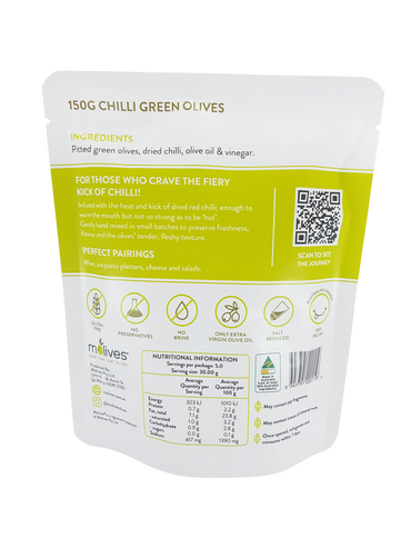 Molives Chilli marinated green olives 150g