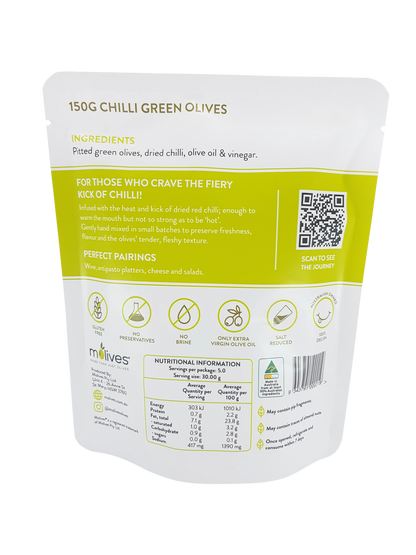 Molives Chilli marinated green olives 150g