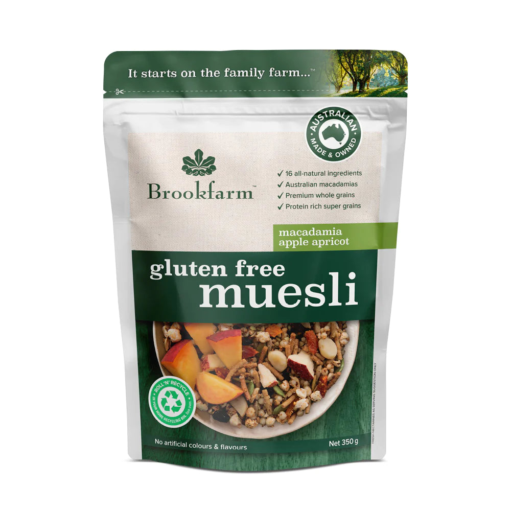 Brookfarm Apple Apricot Gluten Free Muesli (GF) 350g