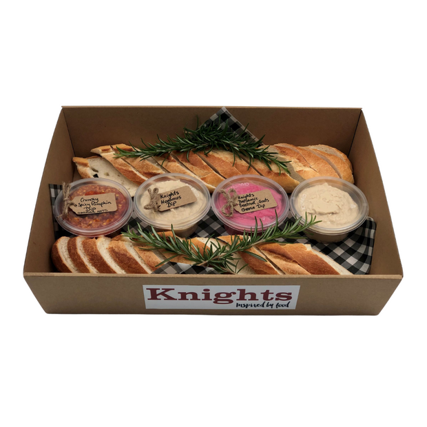 Baguette & House Made Dips Grazing Box - Small