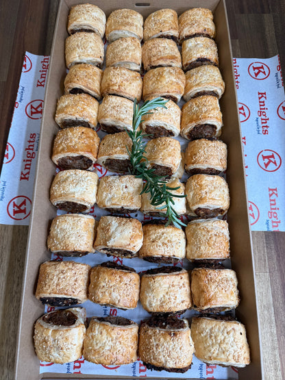 Mini Beef Sausage Rolls (Hot)