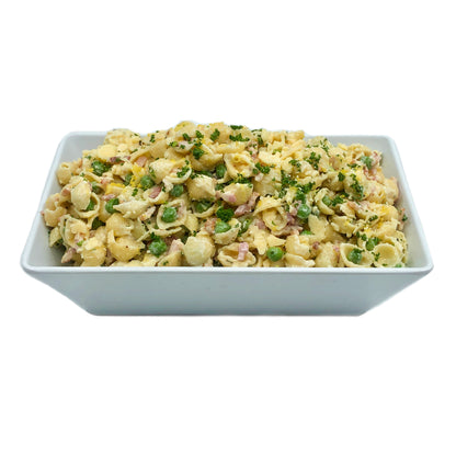 Bacon, Pea, Creamy Lemon Pasta Salad