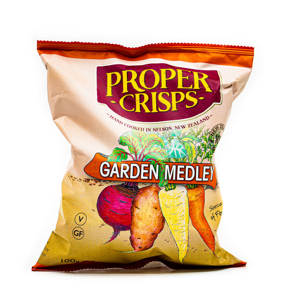 Proper Crisps Garden Medley (V, GF) 100g