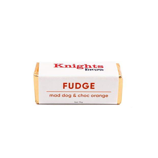 Knights Riverina X Corowa Whisky Fudge: Mad Dog & Choc Orange