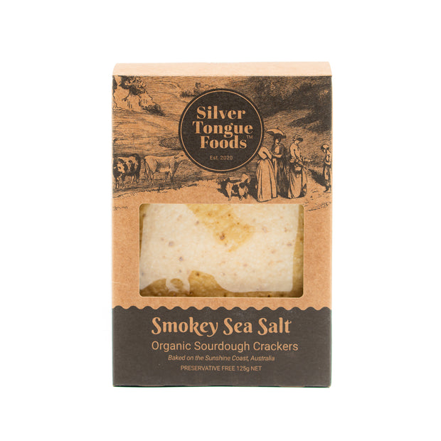 Smokey Sea Salt Organic Sourdough Crackers