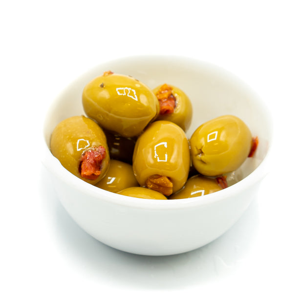Green Olives filled with Sundried Tomatoes