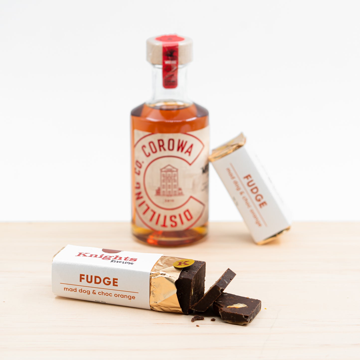 Knights Riverina X Corowa Whisky Fudge: Mad Dog & Choc Orange