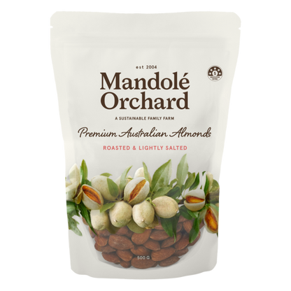 Mandole Orchard Almonds Roasted Lightly Salted 500g