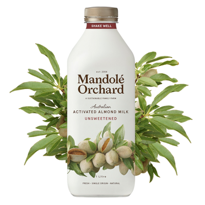 Mandole Orchard Almond Milk Unsweetened 1ltr
